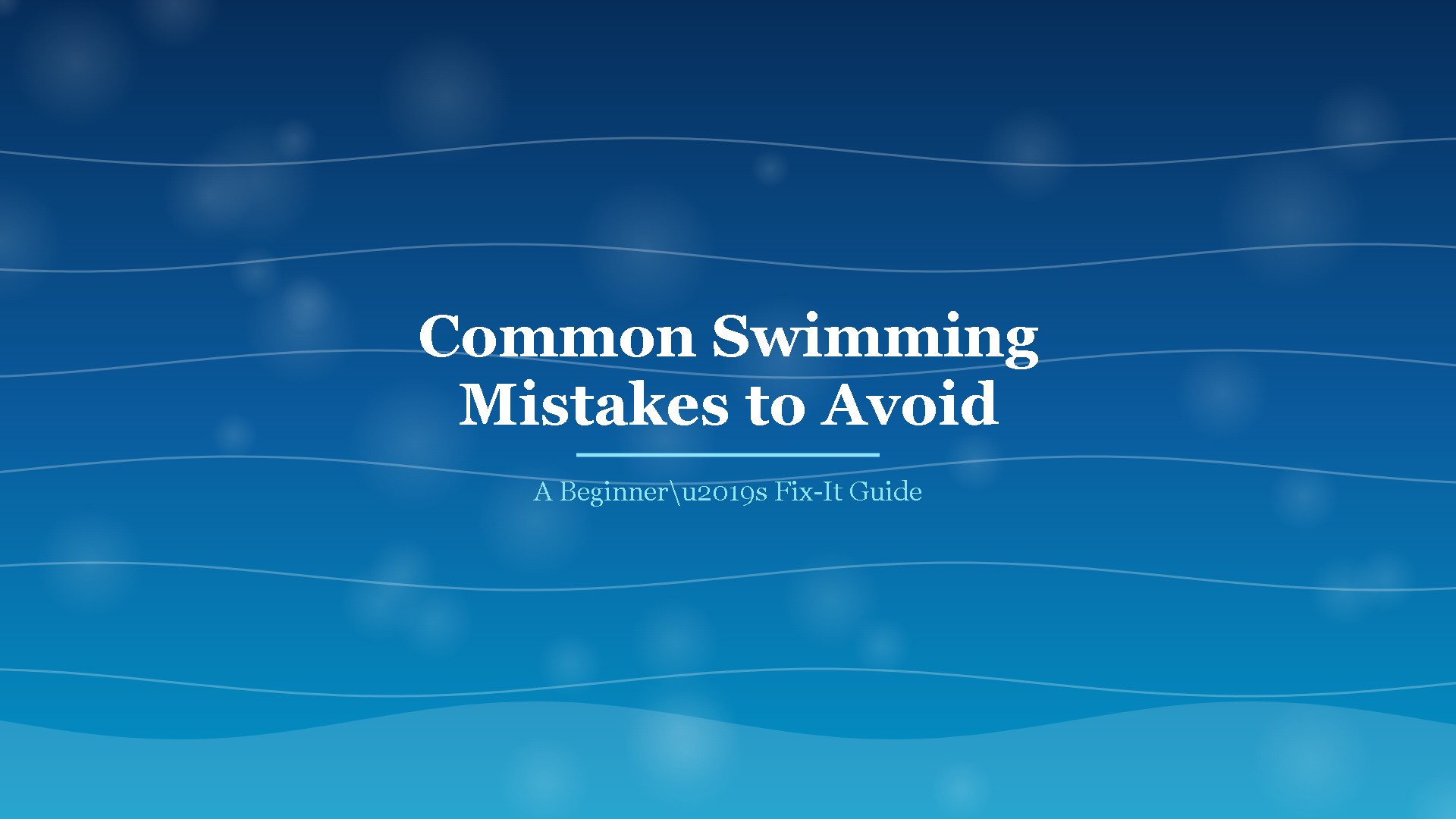 Common swimming mistakes beginners make - coach correcting a swimmer's form
