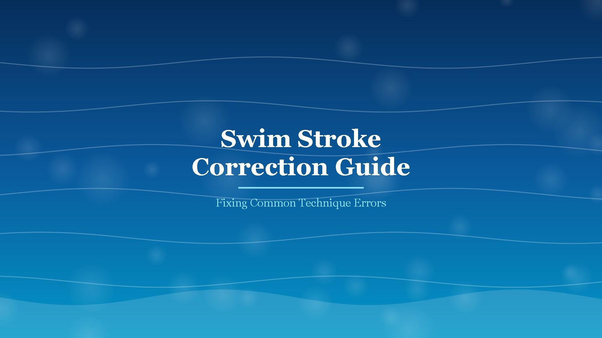 Swim stroke correction - coach analysing a swimmer's technique in a pool