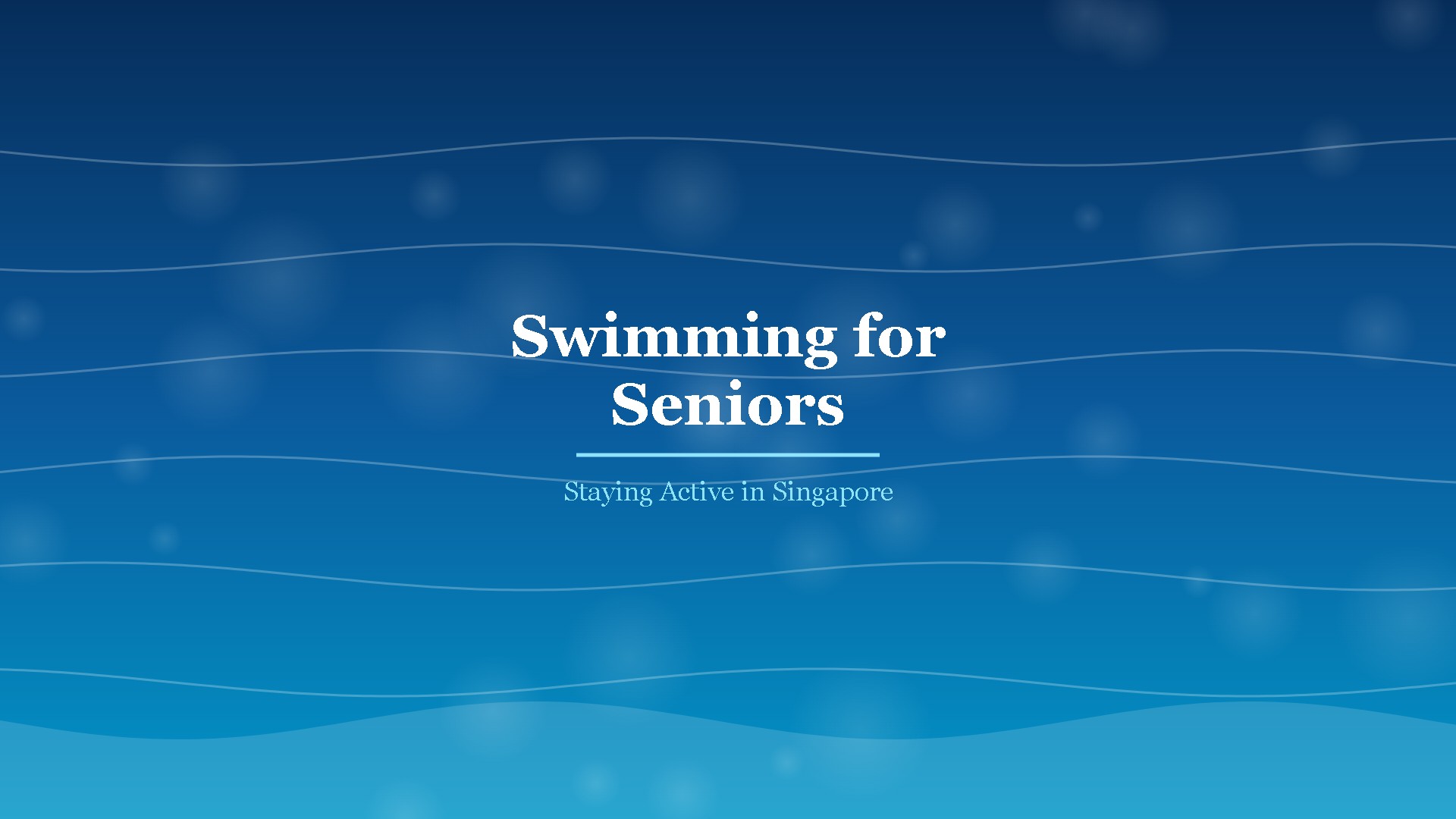 Swimming for seniors Singapore - older adult swimming in a pool with a coach